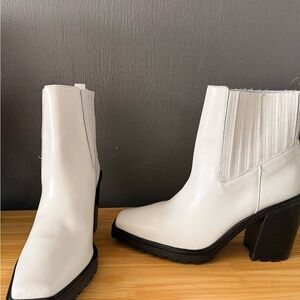 Vince Camuto White Ankle Boots